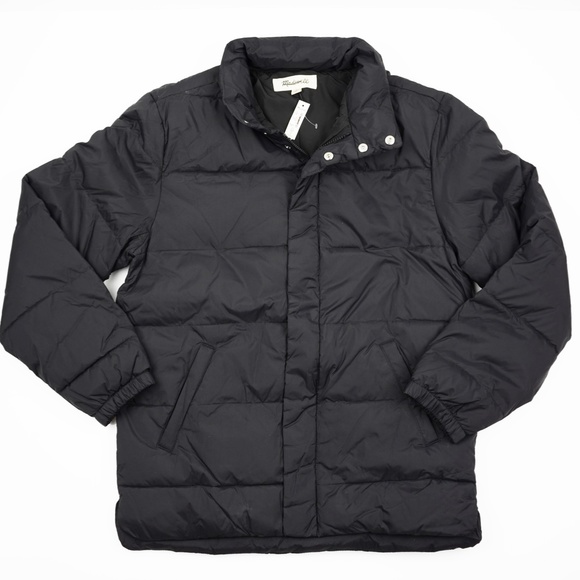 New MADEWELL Mens Quilted Puffer Jacket in Black - Picture 2 of 4